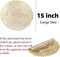 12 Pack 15 Inch Gold Round Placemats, Pressed Vinyl Metallic Place Mat, Non-Slip Hollow Out Dinning Table Mats for Table Decor, Wedding Accent Centerpiece, Christmas, Kitchen Decoration